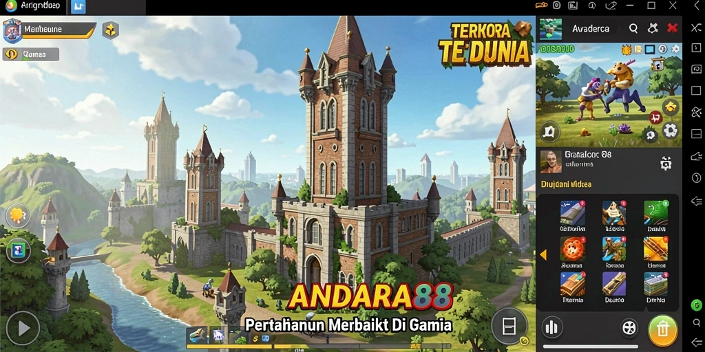 Gameplay seru dalam game Tower Defense ANDARA88 dengan strategi menara.
