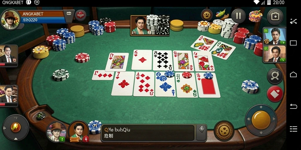 Tampilan gameplay QiuQiu yang menegangkan dan menarik.