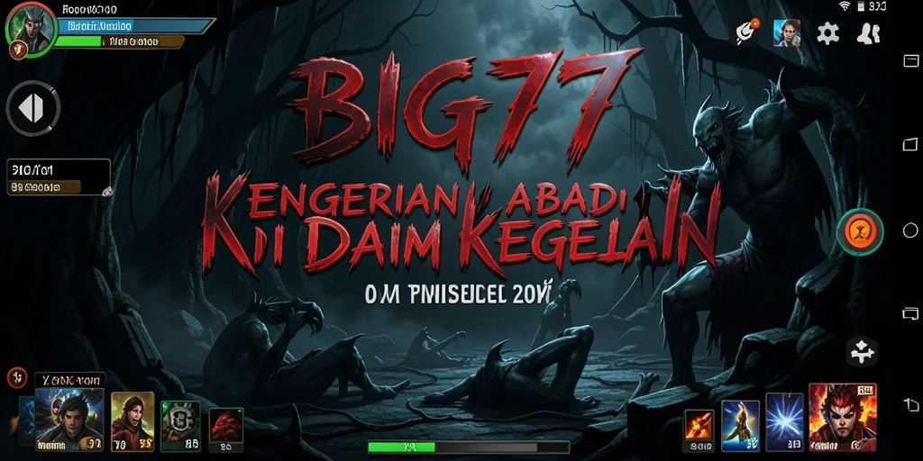 Tampilan gameplay <strong>BIG77</strong> yang menyeramkan dan menegangkan.
