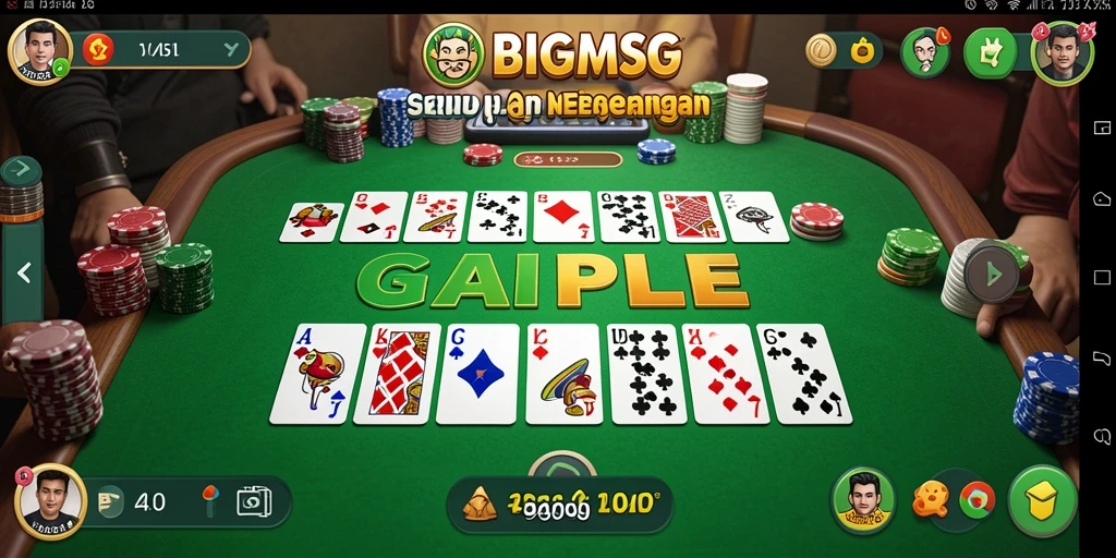 Screenshot gameplay menampilkan aksi seru permainan Gaple.