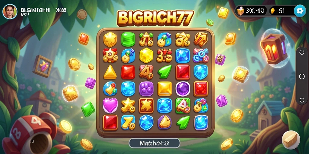 Tangkapan layar gameplay BIGRICH77 yang penuh warna.