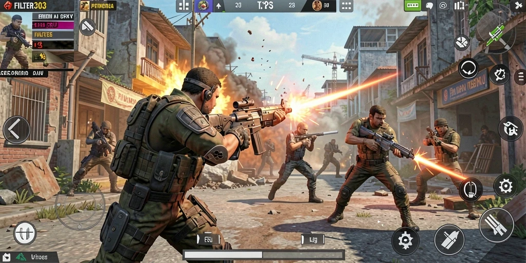 Gameplay seru FILTER303 dengan aksi mendebarkan di TPS.