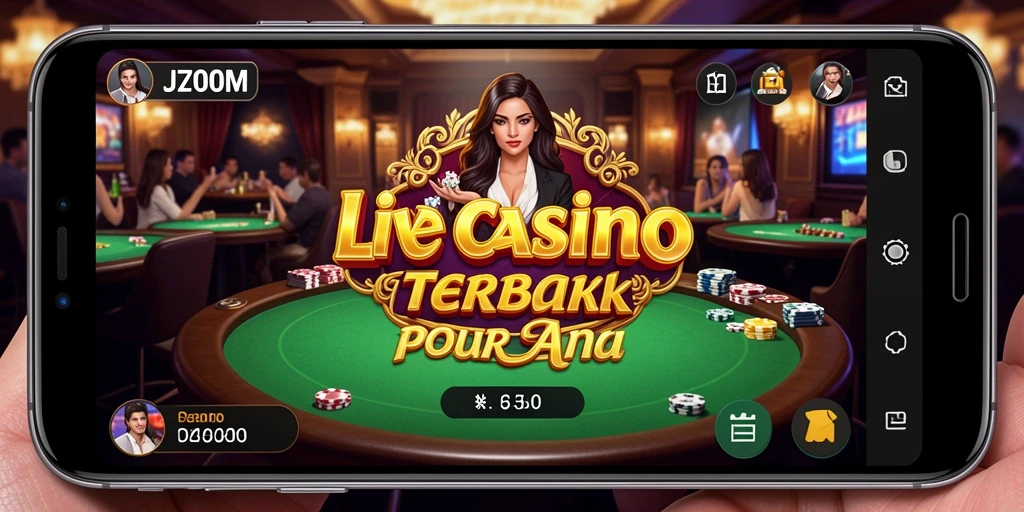 Tampilan gameplay J200M yang memukau dalam Live Casino.