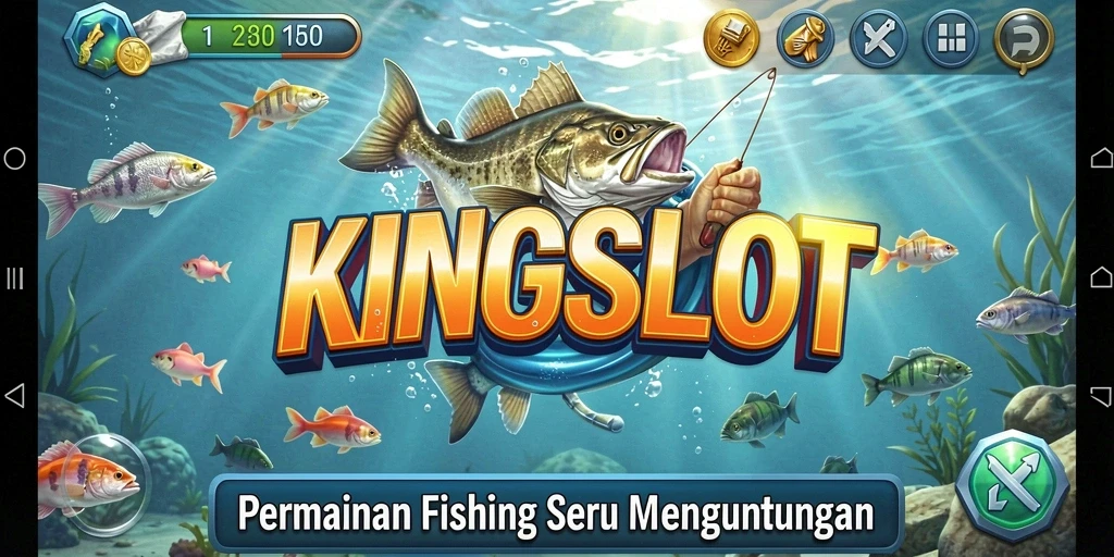 Tangkapan ikan besar dalam gameplay KINGSLOT yang mendebarkan.