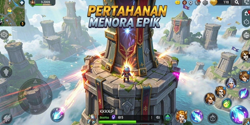 Gameplay seru KKRP dalam genre Tower Defense yang menantang.