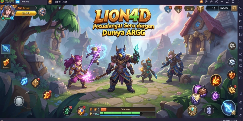 Gameplay dinamis yang menggambarkan petualangan seru di LION4D.