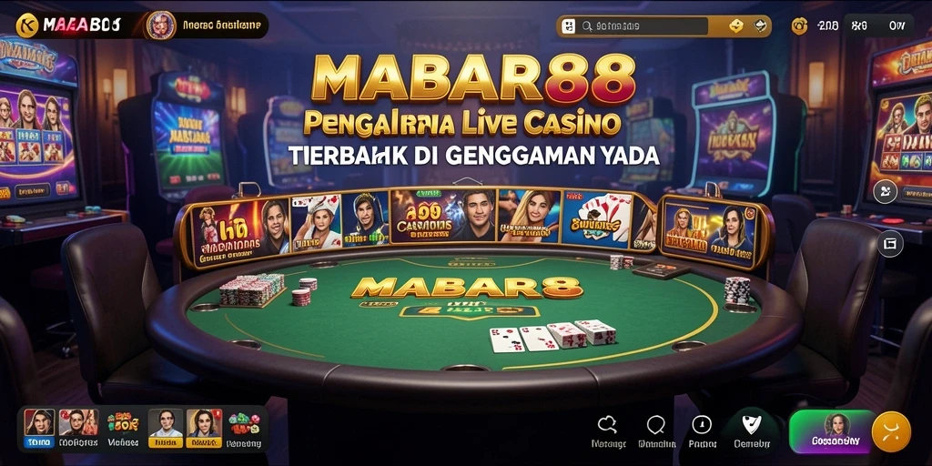 Screenshot MABAR88 menampilkan gameplay Live Casino yang mengasyikkan.