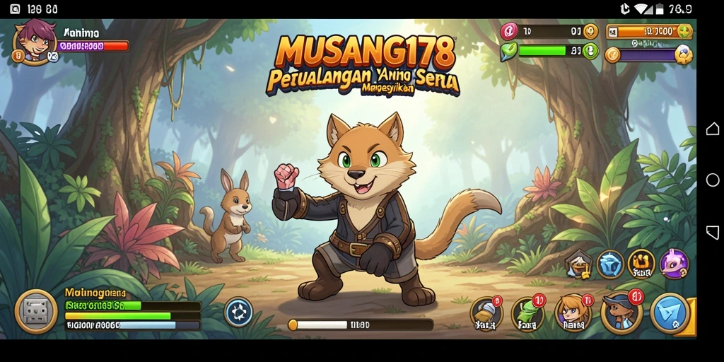 Screenshot gameplay menampilkan karakter anime dalam aksi seru di MUSANG178.