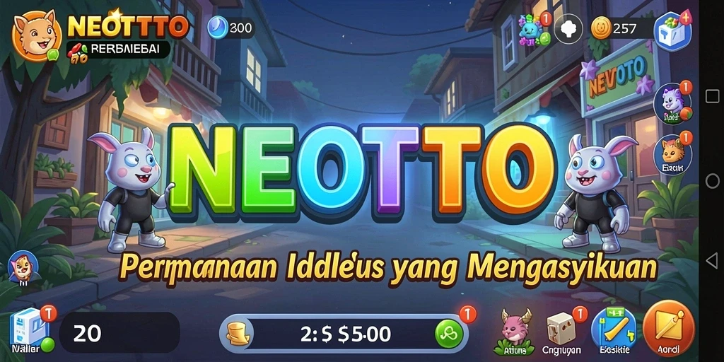 Tampilan menarik dari gameplay Idle NEOTOTO dengan karakter unik.