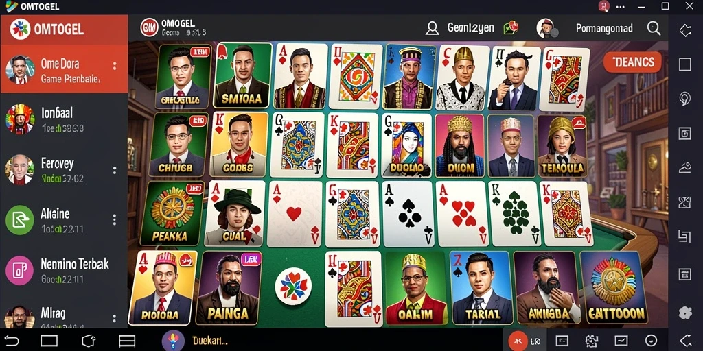Tampilan gameplay menarik dari OMTOGEL untuk bermain domino.