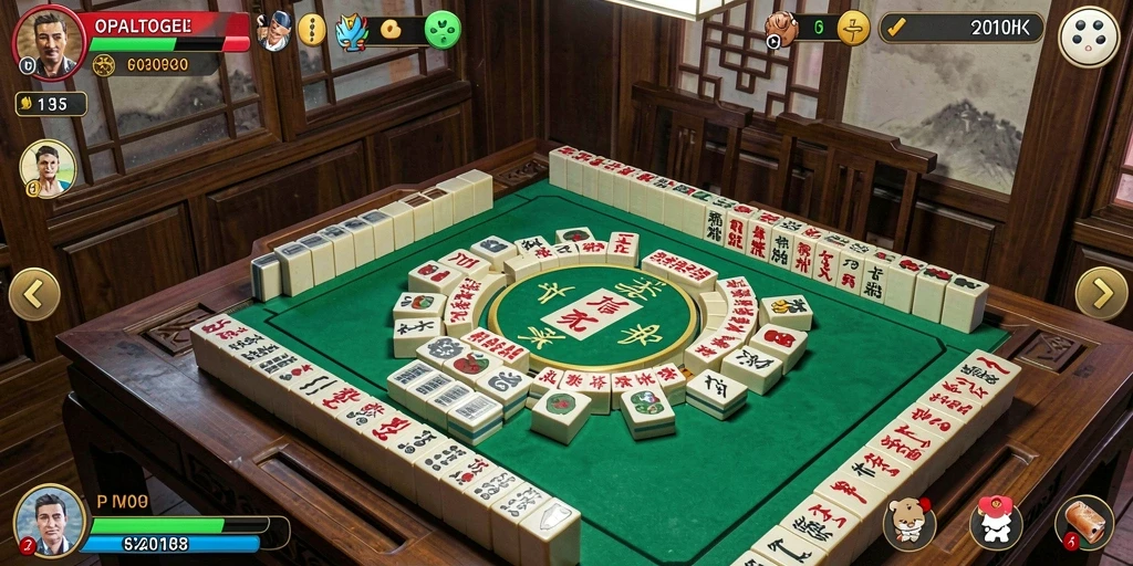 Screenshot gameplay OPALTOGEL menampilkan tantangan Mahjong yang seru.