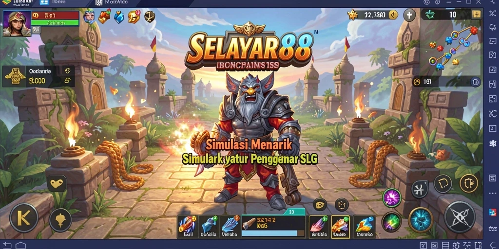 Tampilan dinamis gameplay SLG dari SELAYAR88 yang mengasyikkan.