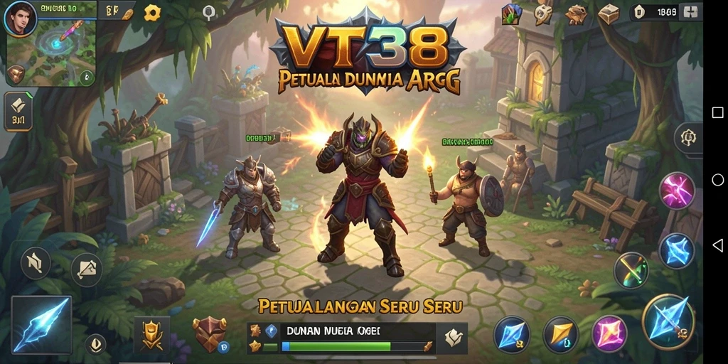 Gameplay seru VT38 dengan pertarungan dinamis di dunia fantasi.