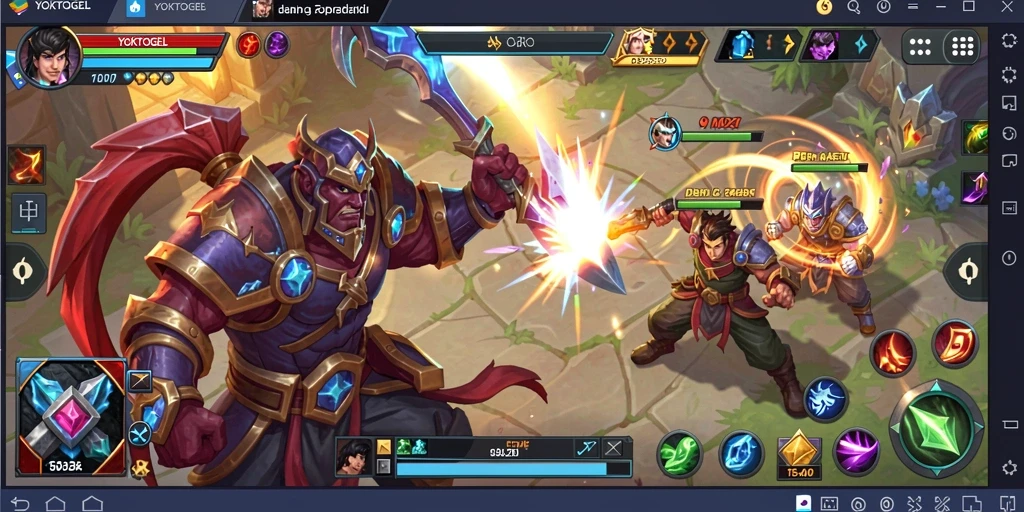 Gameplay intens YOKTOGEL di arena pertarungan.