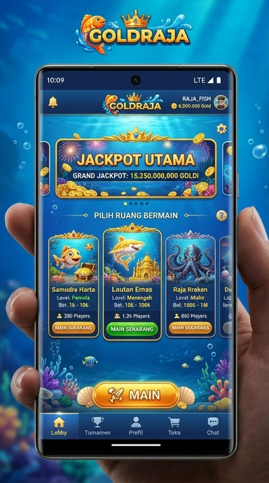 Tampilan antarmuka Goldraja yang user-friendly.